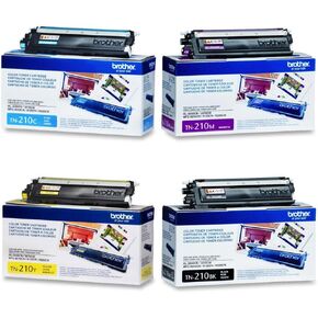 Brother Toner Cartridge Set, 4-Pack, Black, Cyan, Magenta, and Yellow (TN-210)