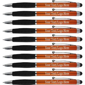 SyPen Custom Personalized Pens with Name or Logo - 300 Bulk Pack Customized Pens for Business, Pen/Stylus Combo