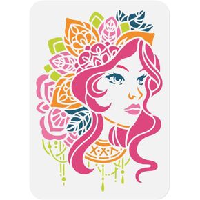 Our Lady of Guadalupe Painting Stencil 11.7 x 8.3 Inch Reusable Stencil for Painting on Wood Wall Floor Fabric Furniture, DIY Home Decor Craft Stencil