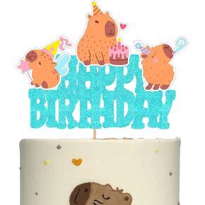 Capybara Cake Toppers Capybara Birthday Party Decorations Capybara Theme Cake Decorations Capybara Animals Cake Toppers for Capybara Lovers Baby Shower Supplies