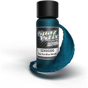 Spaz Stix Deep Sea Blue Metallic Airbrush Ready Paint, 2oz Bottle SZX00330