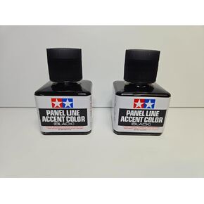 2 PACK COMPATIBLE WITH TAMIYA PANEL LINE ACCENT COLOR 40ML BLACK TAM87131 87131 PAINT ENAMELS