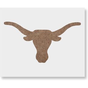 Longhorn Stencil - Reusable Color, Draw, & Paint Cool Custom Wall Stencil Art (4x4)
