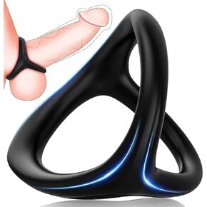 Multi Functional Black Y-shaped Silicone Ring, High Elasticity Ultra Soft Liquid Silicone Sports Ring - H