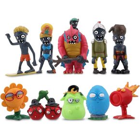 Maikerry 10 Pieces Zombies 2 Series Toys, PVC Garden Warfare 2 Gifts Zombie Toys for Kids and Fans