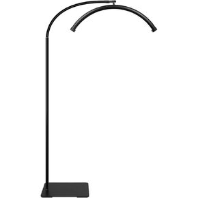 Half Moon Floor Light for Eyelash Tech - LED Lash Lamp for Eyelash Extensions, Tattoo Artists, Nail Tech, Esthetician, Skincare - Cool, Warm Lighting with Adjustable Brightness, Adjustable Gooseneck