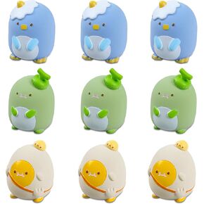 SCHITEC Dog Toys Squeaky, Interactive Animal Puppy Toy Pack, Cute Latex Rubber Squeak Pet Balls for Puppies Mini Small Breed Dogs