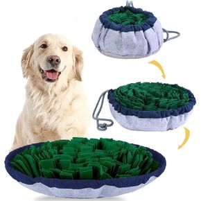 Snuffle Mat for Dogs Interactive Sniff Mat for Slow Eating Pet Dog Feeding Mat for Floors Anti-Slip Could be Folded Free