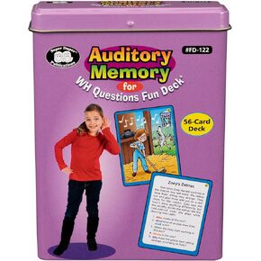 Super Duper Publications | Auditory Memory for WH Questions Fun Deck | Listening Comprehension Flash Cards | Educational Learning Materials for Children