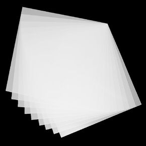 20 Pcs Mylar Sheets for Stencils 12x12 Inch Blank Stencil Sheets Milky Translucent Mylar Stencil Sheet for Cutting 10mil/0.25mm Thick Template Plastic for Quilting, Acetate Template Material