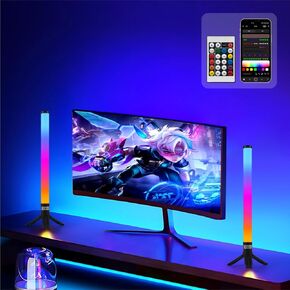 Smart RGB LED Corner Floor Lamp - 16 Million DIY Colors, 15 Dynamic Modes, Music Sync, App & Remote Control, Color-Changing Ambient Lighting for Living Rooms, Bedrooms, and Gaming Rooms