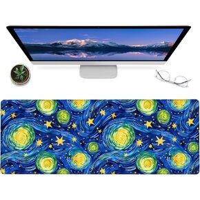 Highland Cow Gaming Mouse Pad – 12x31.5in Large Extended Desk Mat with Floral Crown Cattle Design – Non-Slip Rubber Mousepad for Office Home – Deskmat Gifts for Animal Lovers Decor