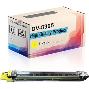 DV-8305 Developer Unit Compatible for Copystar CS3050ci CS3051ci CS3550ci CS3551ci Printers, High Yield 50000 Pages, Print More Pages (1 Pack Yellow)