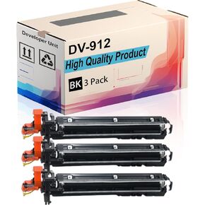 DV-912 Developer Unit Compatible for Konica Minolta bizhub 808 bizhub 958 Printers, High Yield 200000 Pages, Print More Pages (3 Pack Black)