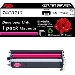74C0Z10 Developer Unit Compatible for Lexmark C4150 CS720de CS720dte CS725de CS725dte CX725de CX725dhe CX725dthe XC4140 Printers, with Chip, High Yield 250000 Pages, Clear Printing (3 Pack Black)