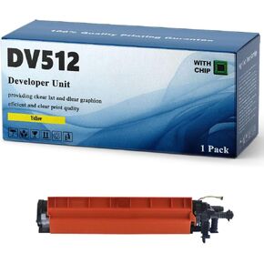 DV512 DV-512 Developer Unit Replacement Compatible for Konica Minolta Bizhub C221 224 284 364 454 554 ADC285 365 Printers (1 Pack Yellow)