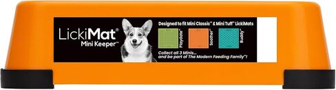 LickiMat Mini Keeper. Designed to Enhance LickiMat Experience and Extend LickiMat into Full Feeder for Small Dogs. (Orange) in Saudi Arabia