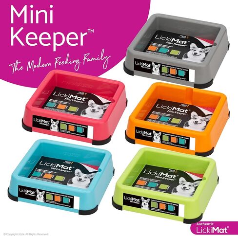 LickiMat Mini Keeper. Designed to Enhance LickiMat Experience and Extend LickiMat into Full Feeder for Small Dogs. (Orange) in Saudi Arabia