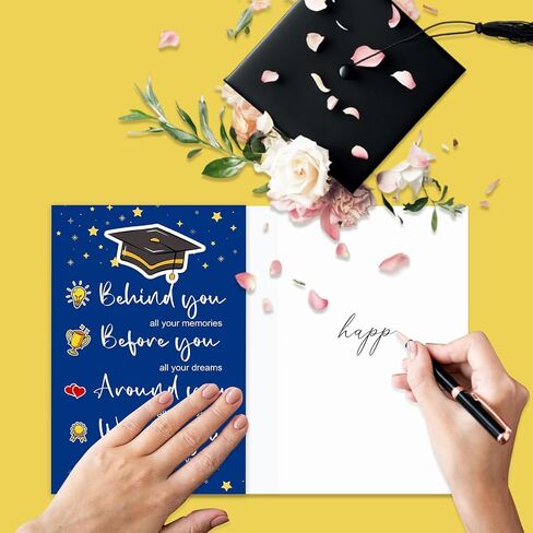 Cute Graduation Card for Him Her, Funny Graduation Card Gift for Graduate, Congratulations on Grad Card Gift, Behind You Before You Around You Within You Card in Kuwait