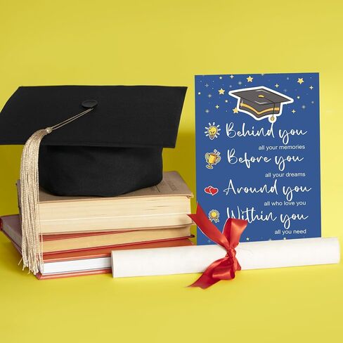 Cute Graduation Card for Him Her, Funny Graduation Card Gift for Graduate, Congratulations on Grad Card Gift, Behind You Before You Around You Within You Card in Kuwait