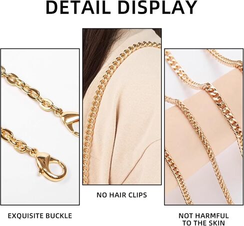 Bag Chain Strap for Handbag Replacement,Gold Purse Chain Accessories Shoulder Straps Crossbody in Saudi Arabia