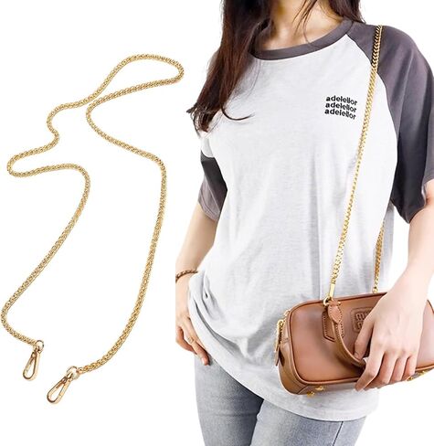 Bag Chain Strap for Handbag Replacement,Gold Purse Chain Accessories Shoulder Straps Crossbody in Saudi Arabia