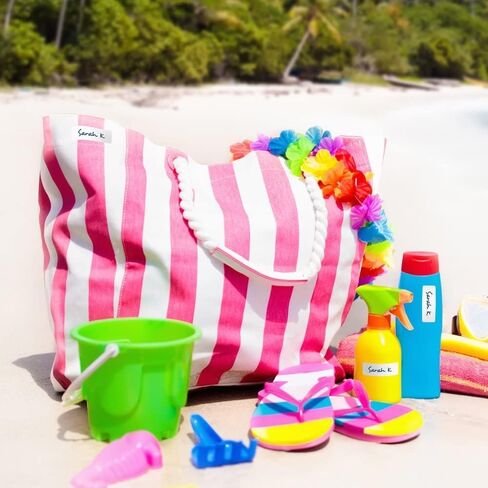 ملصقات ملابس Ez Kids + قلم تحديد دائم | لاصق ذاتي بدون كي للكتابة | عظيم للأطفال والكبار | آمنة للاستخدام في الغسالة والمجفف | المعسكر، الرعاية التمريضية، التنظيم، جميع الأغراض | 1 ورقة 60 ملصقات فارغة in Kuwait