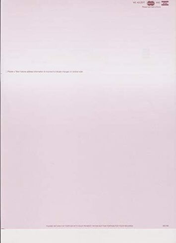 ورقة بيان مثقبة فارغة - شعارات Mastercard و Visa (1000 أزرق) in Saudi Arabia