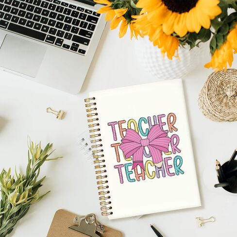Coquette Pink Bow Teacher Notebook Journal, Teacher Gifts for Women, Best Teacher Gifts, Teacher Appreciation Gifts Notebook, Teacher Office Supplies, 5.5x8.3 Inch in Saudi Arabia