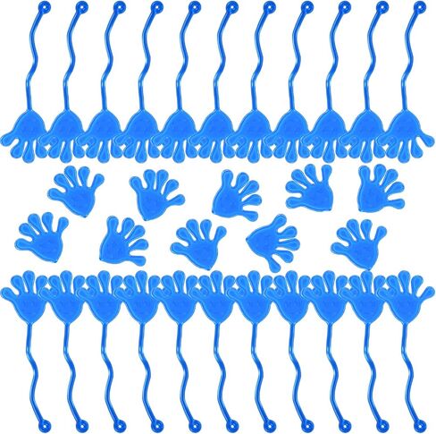 24 PCS Blue Licky Hands Bulk Stretchy Lesperty Hand Toy Mini Stepressy Hands Toys Toys for Kids Birthday Party Form in Saudi Arabia