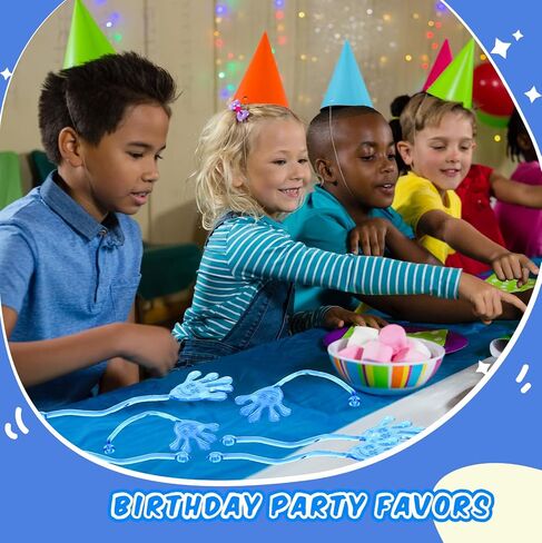 24 PCS Blue Licky Hands Bulk Stretchy Lesperty Hand Toy Mini Stepressy Hands Toys Toys for Kids Birthday Party Form in Saudi Arabia