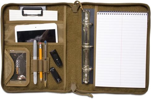 يغطي دفتر ملاحظات تكتيكي غطاء الموثق التكتيكي 3 حلقة | قضية سحاب لتخزين الحقل العسكري وخريطة التخزين | يناسب ورقة 5.5 "× 8.5" | منظم التكتيكي مع حماية متينة للاستخدام الميداني in Kuwait