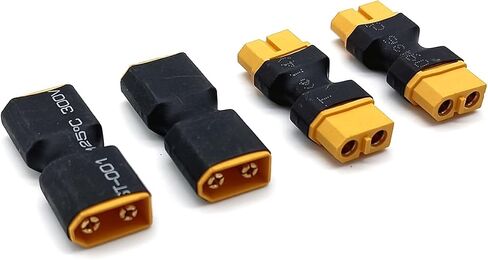 4pcs XT60 Plug Male to Male Connector No Wire Adapter Converter for RC FPV Car Plane Drone LiPo Battery in Saudi Arabia