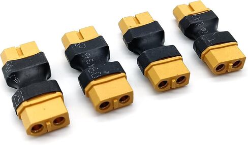 4pcs XT60 Plug Male to Male Connector No Wire Adapter Converter for RC FPV Car Plane Drone LiPo Battery in Saudi Arabia