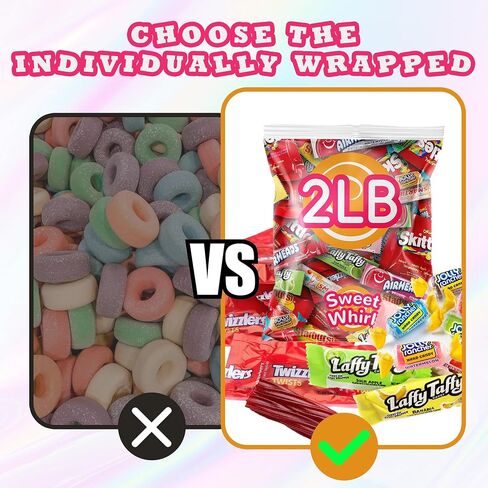Candy Variety Pack - Assorted Candy Party Mix - 4 Pounds Bag - Bulk Candy Individually Wrapped - Large Candy Bag for Party Favors - Pinata Candy Mix in Saudi Arabia