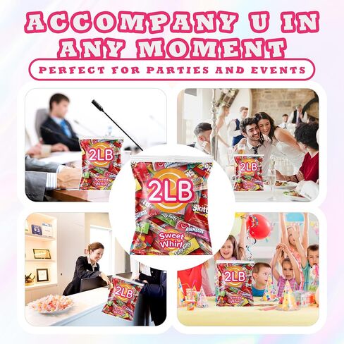 Candy Variety Pack - Assorted Candy Party Mix - 4 Pounds Bag - Bulk Candy Individually Wrapped - Large Candy Bag for Party Favors - Pinata Candy Mix in Saudi Arabia