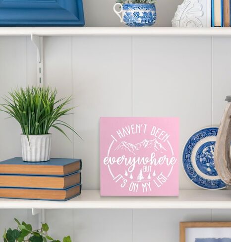 Travel Adventure Awaits Wooden Signs Desk Decor - Travel Decor, Camping Decor for Camper, Travel Gifts, I Haven't Been Everywhere but It's on My List in Saudi Arabia