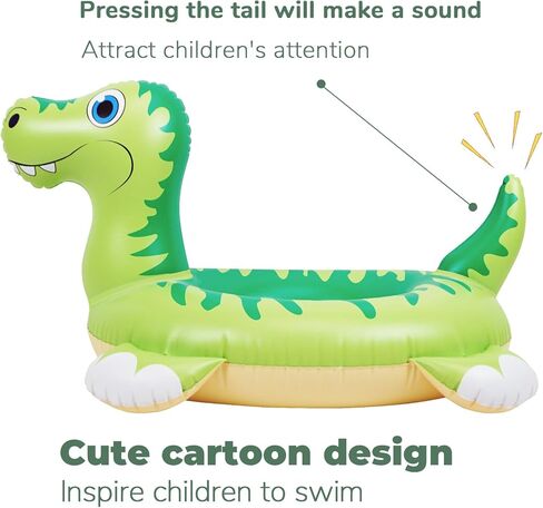 HOHQB Tyrannosaurus Inflatable Dinosaur Pool Float Kids 3-12, Pool Floatie for Toddler 3-5 Floating Pool Toys for Kids Ages 4-8 Girls Boys in Kuwait