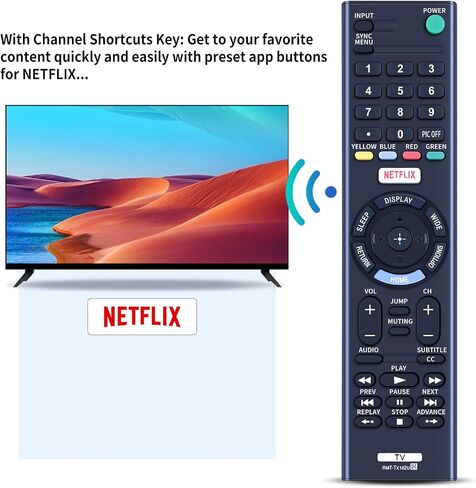 RMT-TX300U Replace Remote Applicable for Sony TV KD-55X720E KD-49X720E KD-43X720E KD-49X700E KD-43X700E KD-55X700E KD-60X690E KD-70X690E KD-65X730F KD-50X690E XBR-49X800E XBR-55X800E XBR-43X800E in Saudi Arabia