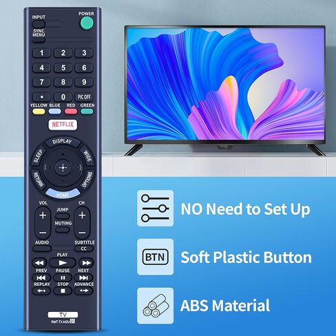 RMT-TX300U Replace Remote Applicable for Sony TV KD-55X720E KD-49X720E KD-43X720E KD-49X700E KD-43X700E KD-55X700E KD-60X690E KD-70X690E KD-65X730F KD-50X690E XBR-49X800E XBR-55X800E XBR-43X800E in Saudi Arabia