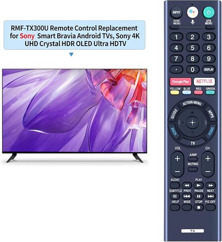 RMT-TX300U Replace Remote Applicable for Sony TV KD-55X720E KD-49X720E KD-43X720E KD-49X700E KD-43X700E KD-55X700E KD-60X690E KD-70X690E KD-65X730F KD-50X690E XBR-49X800E XBR-55X800E XBR-43X800E in Saudi Arabia