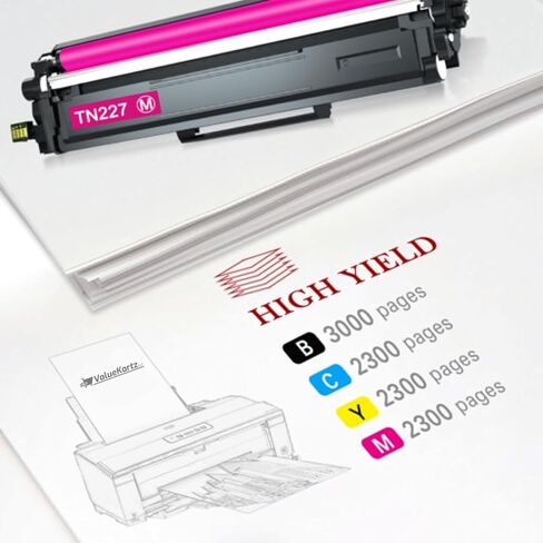 Compatible Toner Cartridge Replacement for Brother TN227 TN-227 TN227BK High Yield TN223 TN-223 Compatible with MFC-L3710CW MFC-L3750CDW MFC-L3770CDW HL-L3210CW HL-L3230CDW (5 Pack) in Saudi Arabia