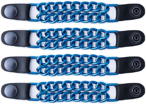 Milwaukee Leather 4 PC Vest Extenders - Double Chain with Genuine Leather 4 or 6 Inch Extension in Saudi Arabia