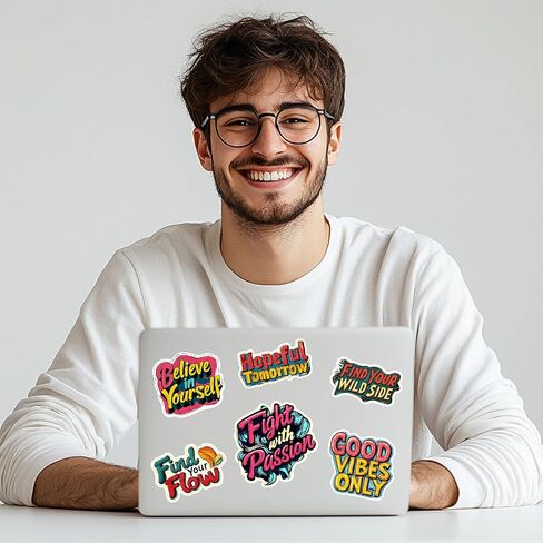 Parth Impex 370pcs ملصقات سجل القصاصات عتيقة - شارات الفينيل الرجعية لأجهزة الكمبيوتر المحمولة المحمولة الزجاجات والكتيبات والمذكرات غير المرغوب فيها وكتب القصاصات والحرف اليدوية DIY in Kuwait