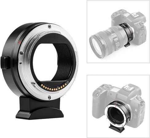 محول عدسة EF-EOS R مزود بحلقة تحكم لمحول عدسة التركيز التلقائي متوافق مع عدسات Canon EF/EF-S وكاميرات Canon EOS RP R R5 R6 in Saudi Arabia