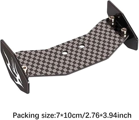 RC Tail Wing Carbon Fiber Easy Install DIY Aluminum Alloy RC Truck Lightweight Repair Replace Parts Replacement, Red in Saudi Arabia
