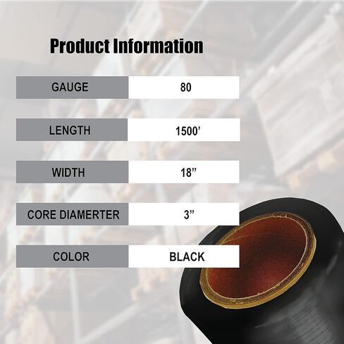 8NET 18" x 1,500', 80 Gauge Red Heavy Duty Color Stretch Wrap Plastic Film Rolls for Packaging Moving and Packing Pallet, 4 Rolls/Case in Kuwait