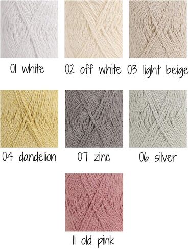 Knitting Yarn of Cotton, Viscose and Linen, Drops Belle, DK, Light Worsted Weight, 1.8 oz 131 Yards (23 Mint Cream) in Saudi Arabia