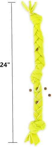 حبل Sceeking Tennis Snuffle - 24 "لعبة كبيرة - لعبة الكلب ، صرير snucker ، مضفر ومُشقذ ، نسيج كرة تنس طبقة ، علاج in Kuwait