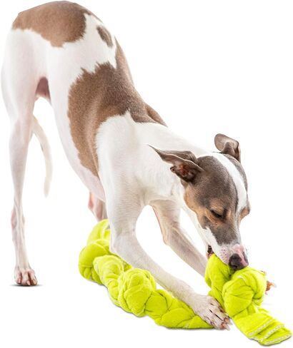 حبل Sceeking Tennis Snuffle - 24 "لعبة كبيرة - لعبة الكلب ، صرير snucker ، مضفر ومُشقذ ، نسيج كرة تنس طبقة ، علاج in Kuwait